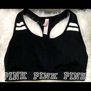 PINK Victoria’s Secret Black sports bra size Small